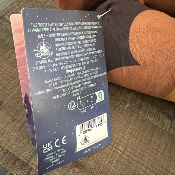 NWT Disney Parks Cuddleez Wish Valentino The Goat Large Plush Yellow Brown 24” - Picture 7 of 7